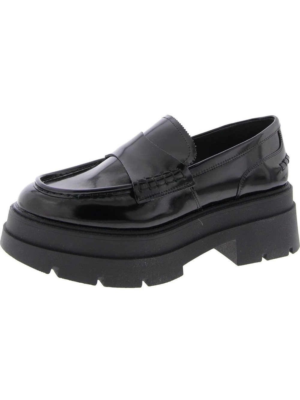 Steve Madden Black Patent Platform Gaven Loafers